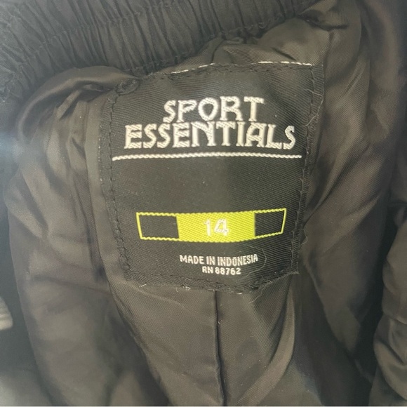 Sport Essential Snow Black Bib Kids Size 14 - Picture 5 of 7